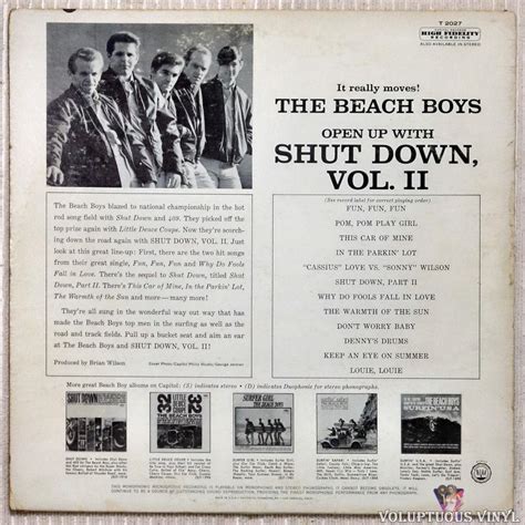 The Beach Boys ‎ Shut Down Volume 2 1964 Vinyl Lp Album Mono