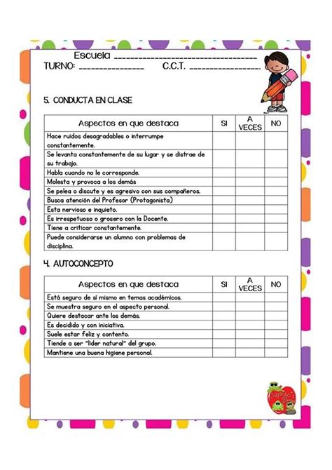 Maravillosos Formatos Para La Evaluaci N Y Seguimiento De L