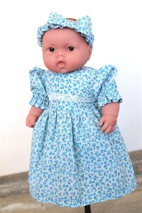 Aqua Blue Floral Baby Doll Dress Piece Set With Dress Panties And