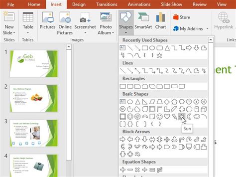 Learn Powerpoint Lesson How To Insert And Edit Shapes Into Shapes