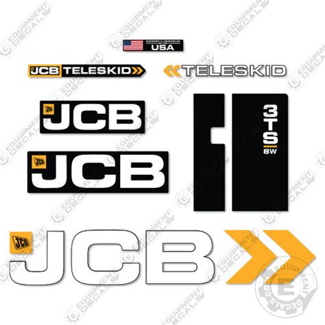 Fits Jcb 3ts 8w Decal Kit Track Loader Equipment Decals