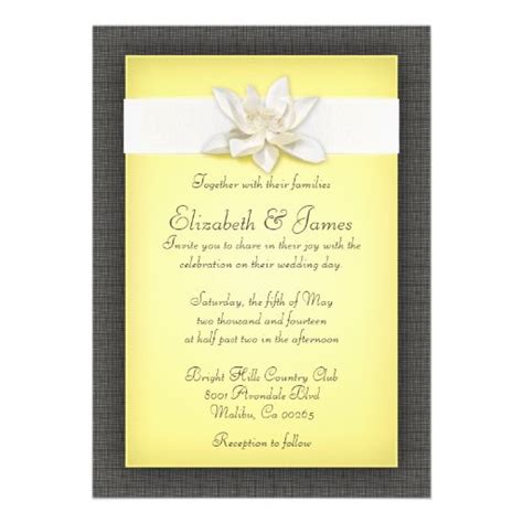 Yellow Wedding Invitations