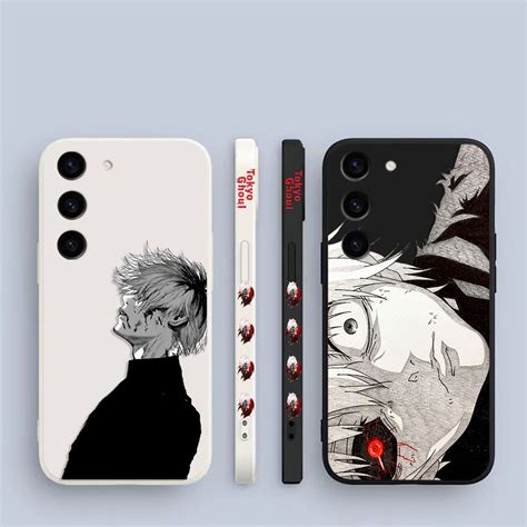 Kaneki Ken Tokyo Ghoul Funda De Silicona Líquida Impresa Lateral Para