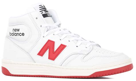 New Balance Numeric 480 High Skate Shoes White Red Tactics