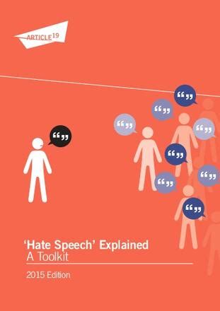 A Toolkit Hate Speech Explained Manuals Resources Media