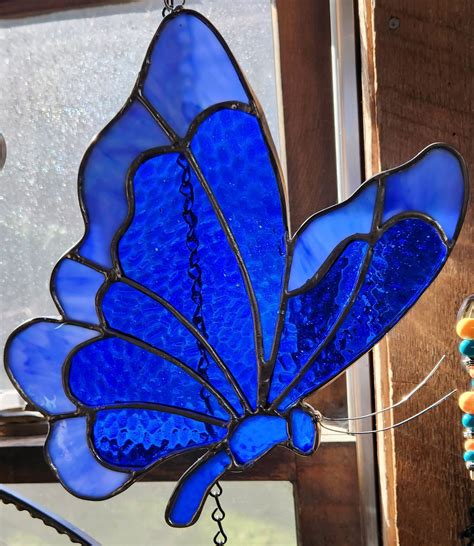 Butterfly Blue Stained Glass Butterfly Make It Magic