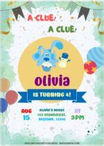 Free Editable Pdf Fantastic Blues Clues Baby Shower Invitation Templates