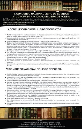 Macondo Literario X Concurso Nacional De Libro De Cuentos UIS 2014