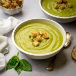 Roasted Courgette Soup With Peas Basil The Veg Space