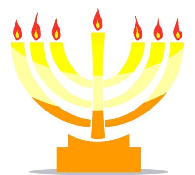 Jewish Lamp Menora With Lights Shine Glow Celebration Vector Shine