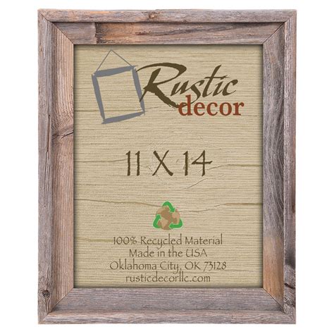 11x14 Rustic Reclaimed Barn Wood Signature Wall Frame - Rustic Decor