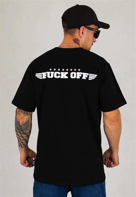 T shirt Red Eyes Fuck Off czarno biały MEMBRANA PL