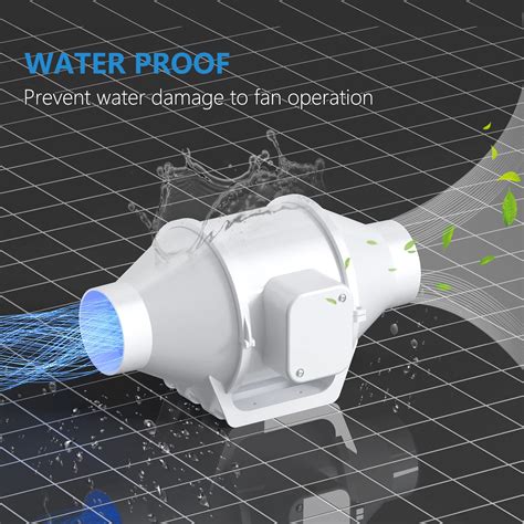 Hon Guan Inch Duct Fan High Efficiency Inline Fan Mixed Flow