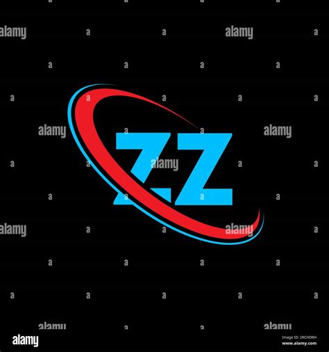 Zy Z Y Letter Logo Design Initial Letter Zy Linked Circle Uppercase Monogram Logo Red And Blue