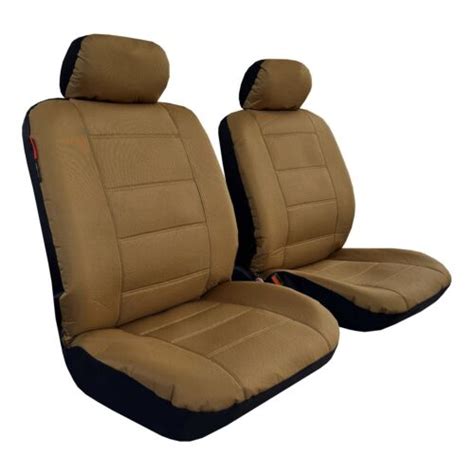 For Chevyt Tahoe 2007 On Car Front Seat Covers Coyote Brown Canvas 2PCS