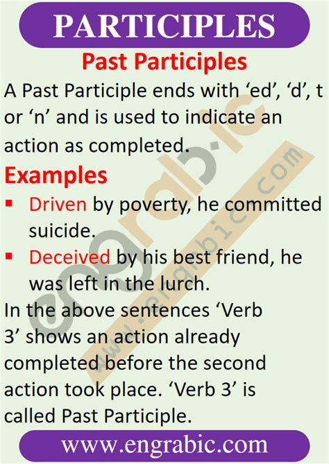 Participles What Are Participles Definition And Examples Engrabic