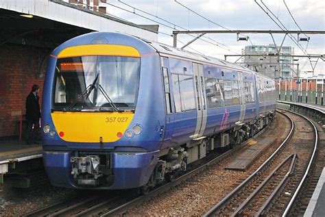 British Rail Class 357 Electrostar C2c Class 357027 Original Blue Livery At Limehouse Station