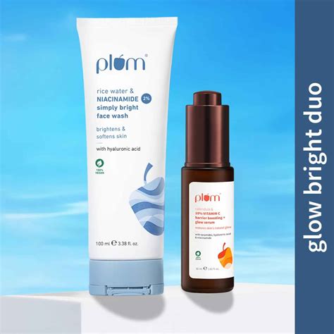 Plum Bright & Clear Power Duo Combo (Face Wash 100 ml + 10% Vitamni C