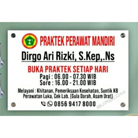 Jual Papan Nama Praktek Dokter Bidan Apotek Shopee Indonesia