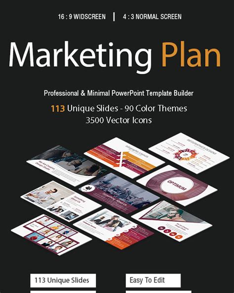 PowerPoint Vorlage für Marketingplan TemplateMonster