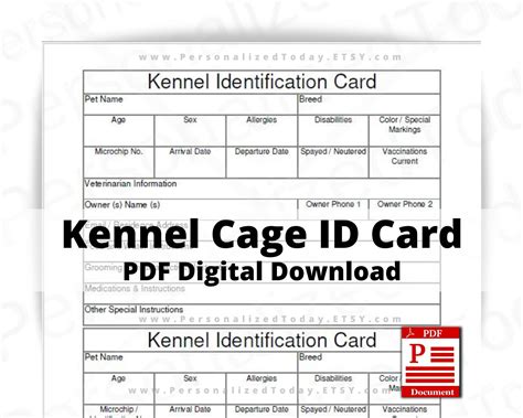 Printable Kennel Cards Printable Word Searches