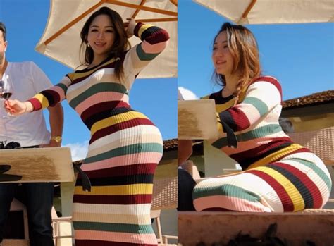 Thicc In A Striped Dress Porn Pic