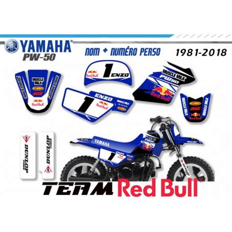 Decografix Vous Propose Un KIT DECO YAMAHA Motocross Enfant PW50 Red