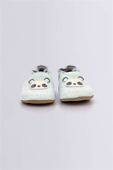 Panda Master Light Blue Soft Sole Slippers For Boy Robeez