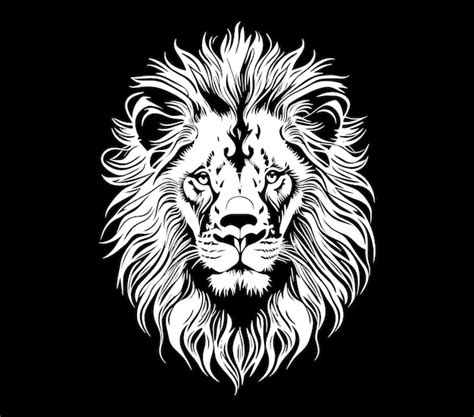 Premium Vector A Lion Face Sticker Vector Art