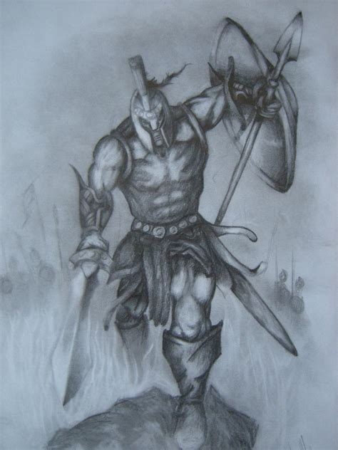 Pencil Drawing of Achilles by CurlyWurly808 on DeviantArt