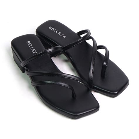 Jual BELLEZA MALL Sandal Heels Tali JOIA Black Sendal Hak Tahu