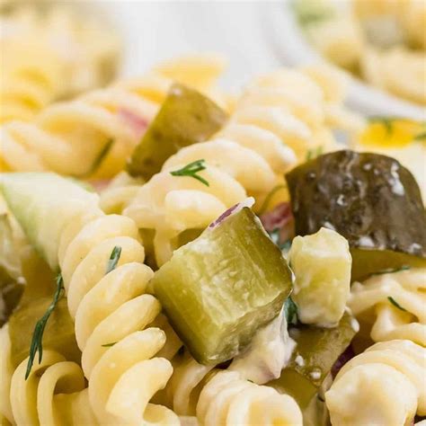 A Dill Icious Pickle Pasta Salad Recipe Pickle Pasta Salad Recipe