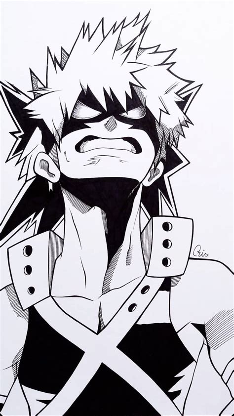 Katsuki Bakugou Boku No Hero Academia Colorear Anime Dibujos