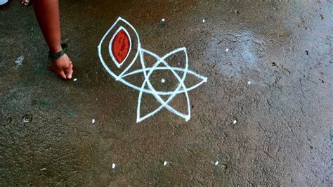 Ugadi Special Star Flowers Kolam Panguni Madham Kolam Dots