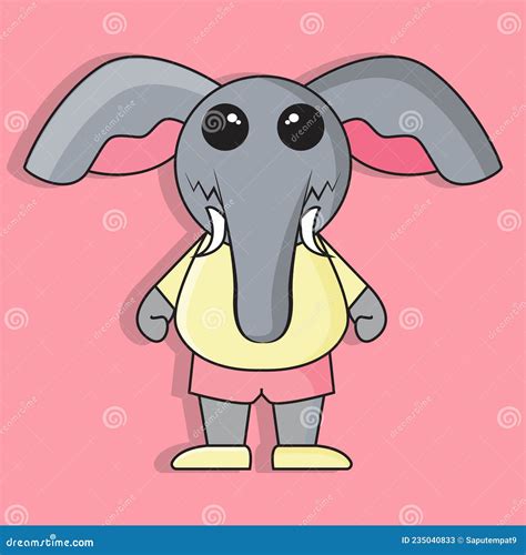 Personagem De Desenho Animado De Elefante Assustador Nft Ilustra O Do