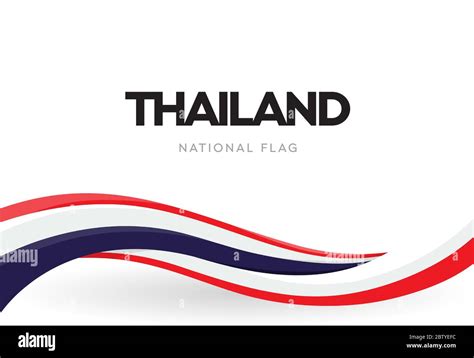 Thai National Waving Flag Banner Kingdom Of Thailand National Day