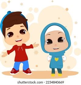 Omar Hana Muslim Cartoon Character Design Stock Vector (Royalty Free) 2234840669 | Shutterstock