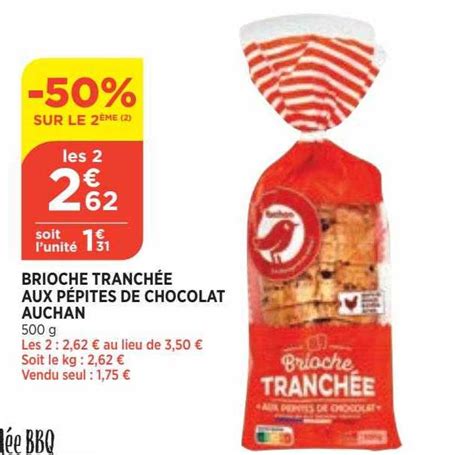 Promo Brioche Tranchée Aux Pépites De Chocolat chez Bi1 iCatalogue fr