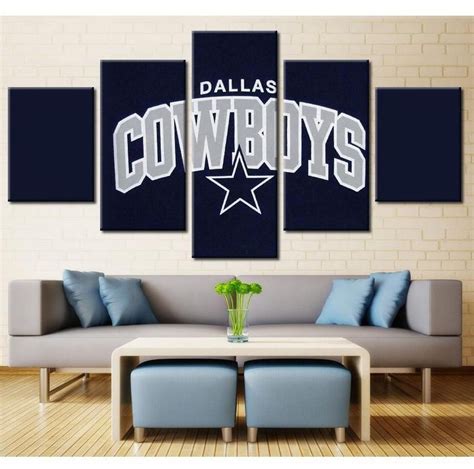 5 Panel Dallas Cowboys Canvas Wall Art Cheap For Living Room Home Decor | Cowboy room, Rooms ...