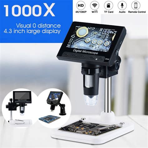 1000XMetal Lift Digital Microscope 1000X USB 4.3" HD LCD 5MP Microscope ...