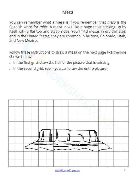 drawing landforms 6 | Worksheet Zone