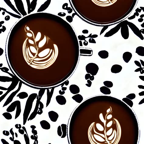 Digitale Grafik Mit Kaffee Und Teemustern · Creative Fabrica