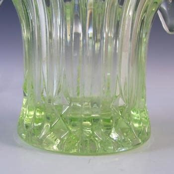 Sowerby Art Deco 1930 S Uranium Green Glass Iris Bowl 23 75