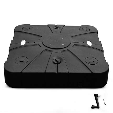 Gymax Patio Umbrella Stand Base Weight 4 Wheels W/Cross Base Black ...