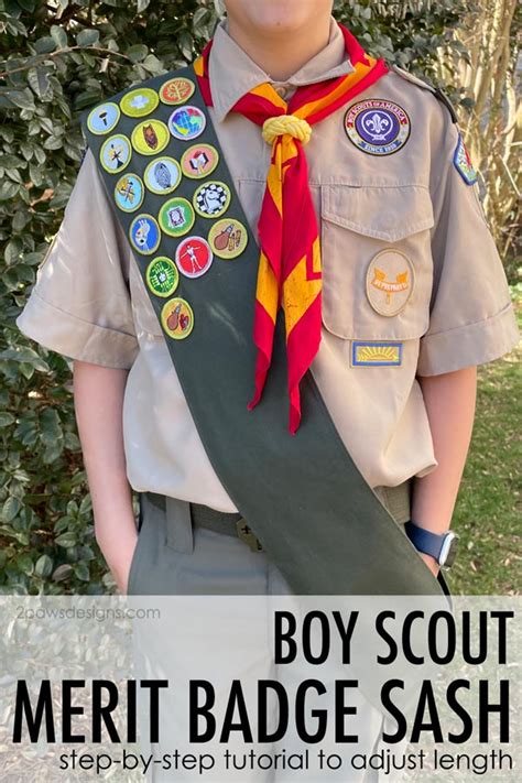 Scout Merit Badge Sash Placement