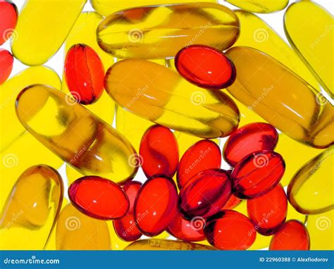 Transparent Yellow And Red Capsules Stock Photo Image Of Antioxidant