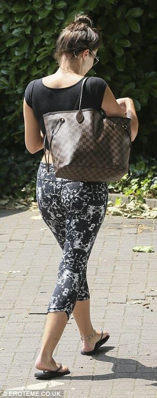 Imogen Thomas Shows Her Very Flat Stomach As She Emerges From Gym