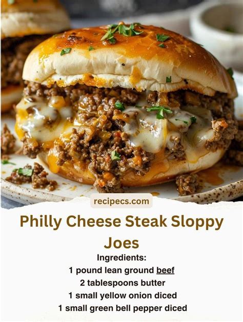 Philly Cheese Steak Sloppy Joes Easy Quick Recipes In 2024