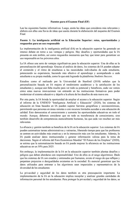 S Fuentes Examen Final Agosto Fuentes Para El Examen Final