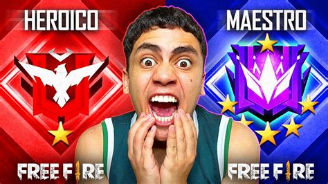 HOY DARE TODO PARA LLEGAR AL RANGO MAESTRO POR PRIMERA VEZ EN FREE FIRE